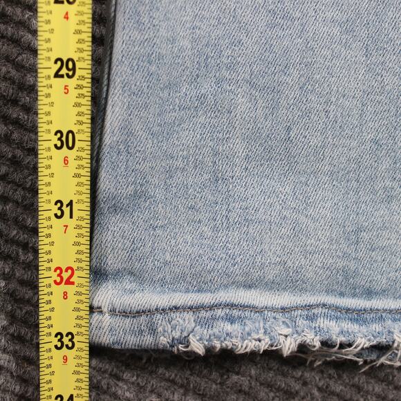 Flying Monkey Jeans Womens 31 Light Wash High Rise Flare Distressed - Picture 9 of 9